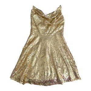 Dazzling Sparkling Gold Party Dress